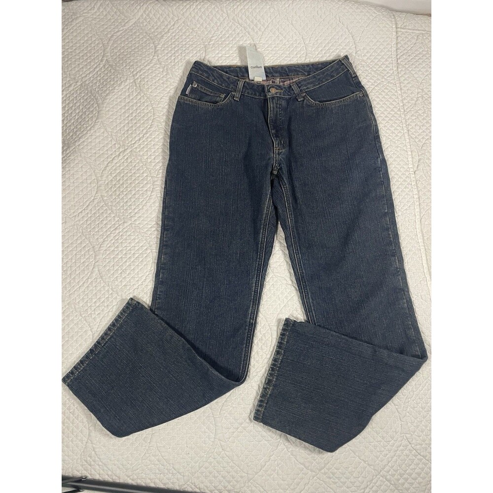 Carhartt WB022 ADT Flannel Lined Straight Leg Jeans Relaxed Fit Size 8x32
